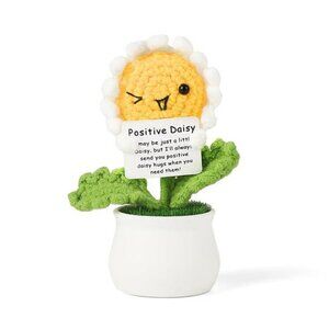 Crochet daisy flower desk decor cute gift for women friend coworker sister